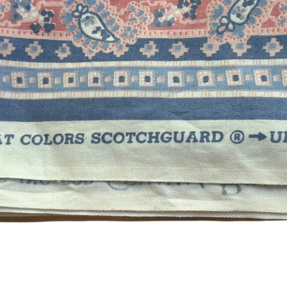 Cohama Riverdale Fabric Richard Felber Design Scotch Guard Blue Paisley 106 X 54